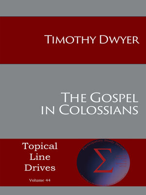 cover image of The Gospel in Colossians